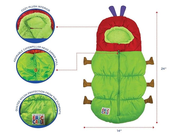 The Very Hungry Caterpillar stroller bunting