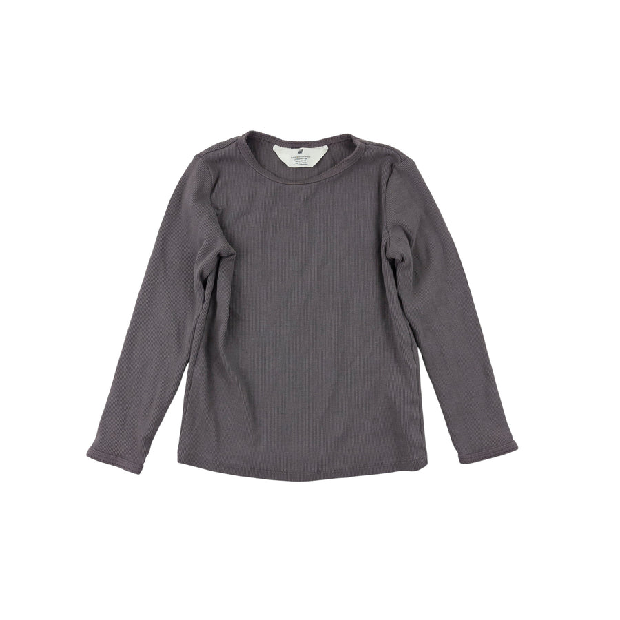 H&M long sleeve 4-6 (dark mauve)