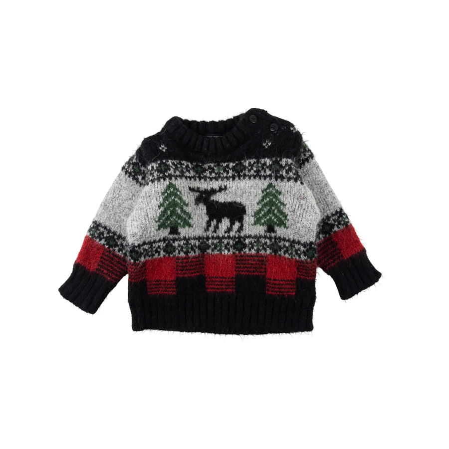 Children's Place sweater 6-9m (black/grey)
