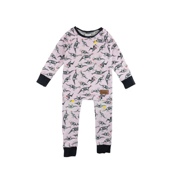Gingersnap Threads pjs 3 (skeleton dino Santa)