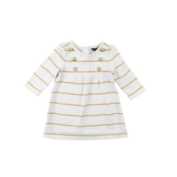Tommy Hilfiger dress 6-9m (gold stripe)