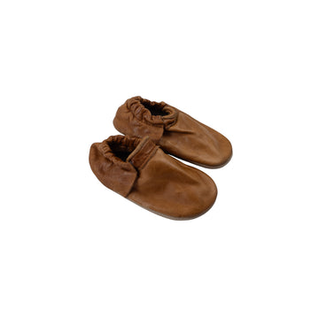 Leather slippers 4 (brown)