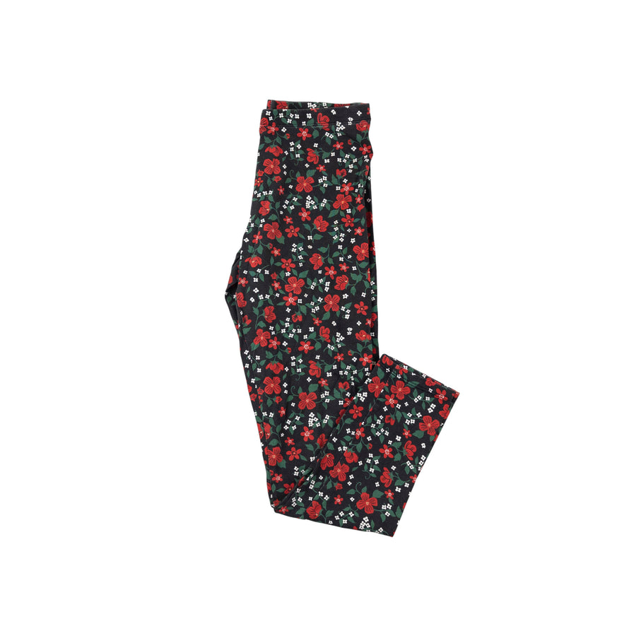 Bella & Birdie leggings 10-12 (red floral)