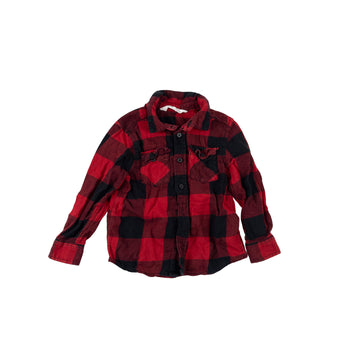 H&M shirt 18-24m (red plaid)