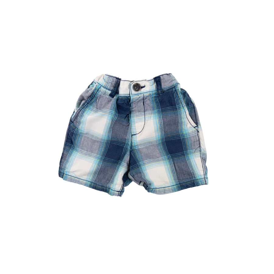 Children's Place shorts 18-24m (blue plaid)