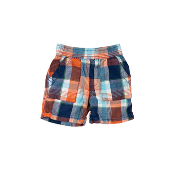Children's Place shorts 18-24m (orange plaid)