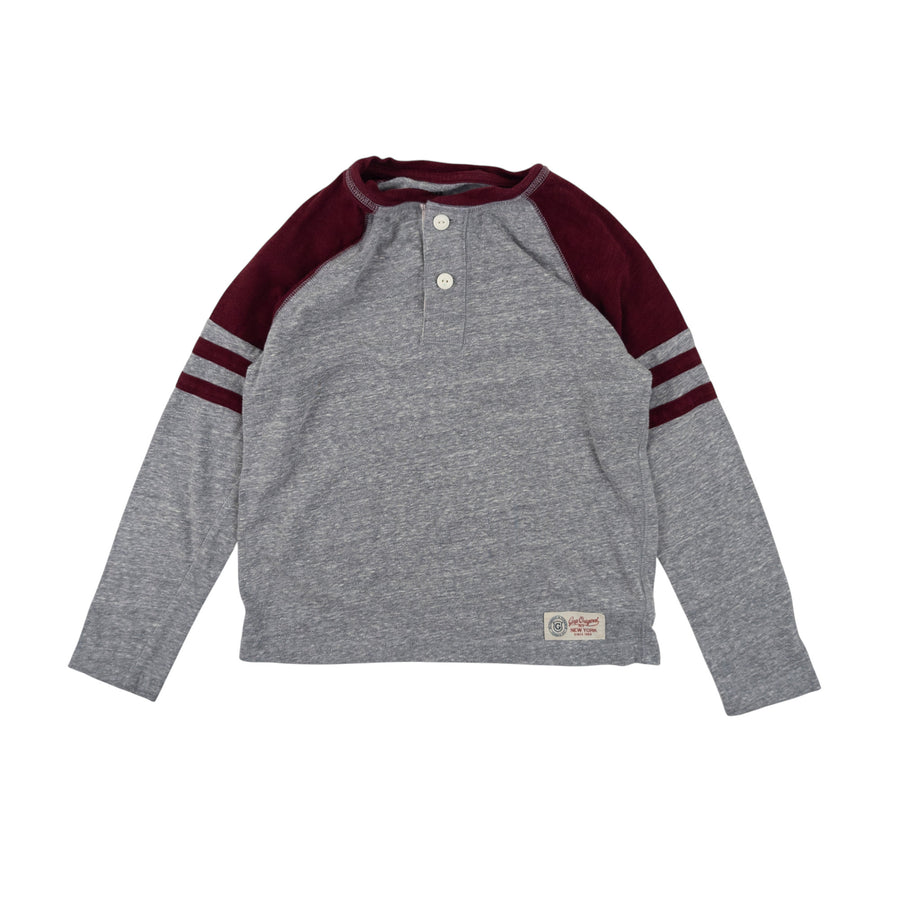 Gap long sleeve 6-7 (grey/dark red)