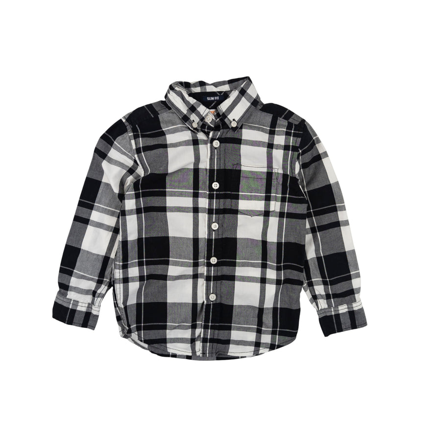 Gymboree shirt 4 (black plaid)