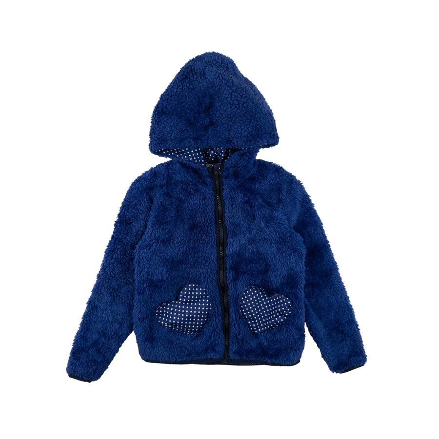 H&M cardigan 2-4 (purple fleece)