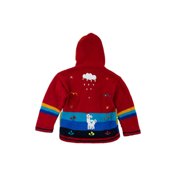Hooded cardigan 4 (red)