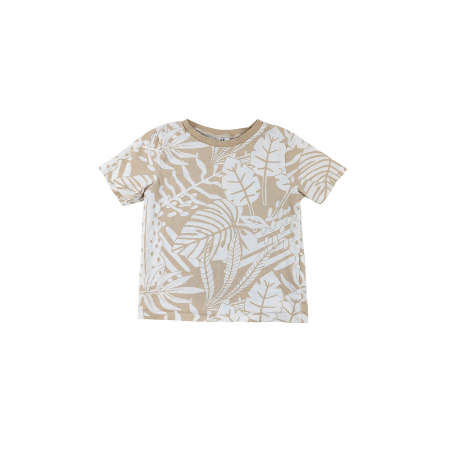 H&M t-shirt 2-4 (beige leaf)