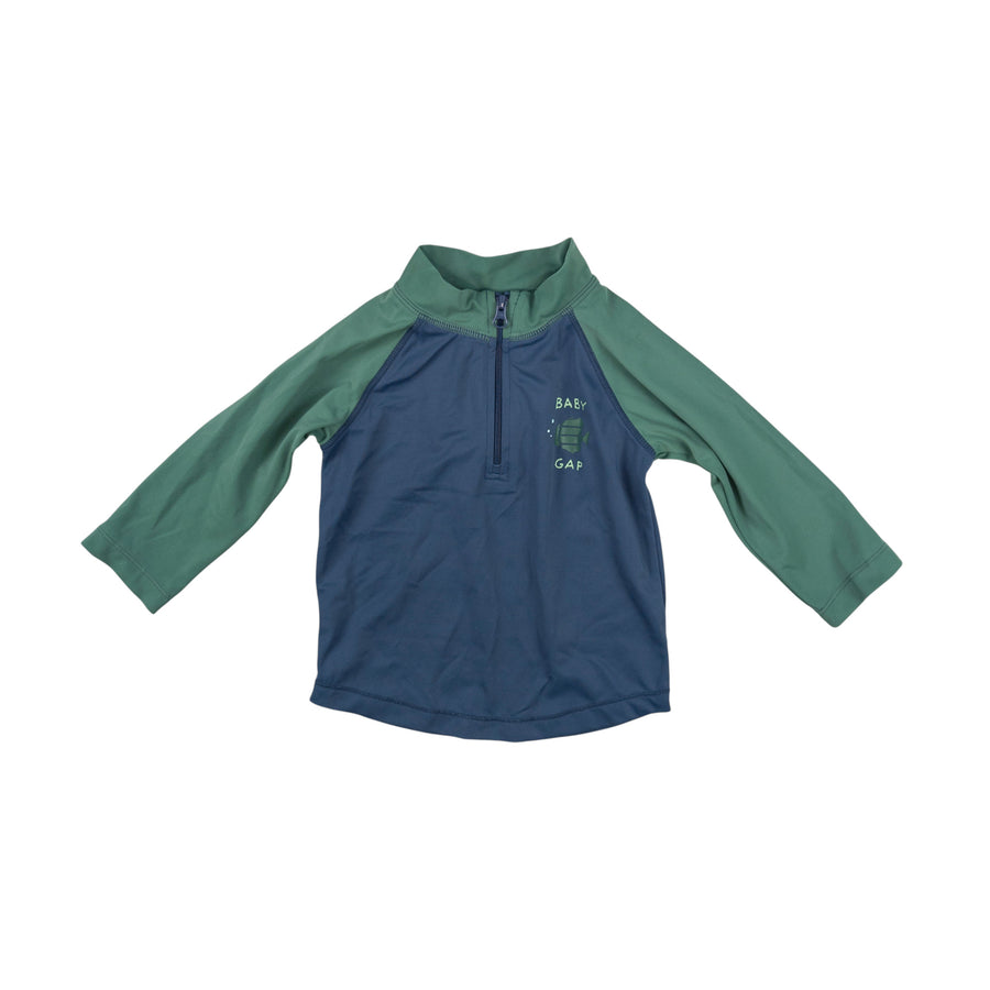 Gap sun shirt 12-18m (blue/green)