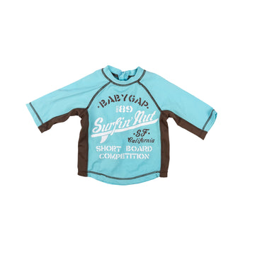 Gap sun shirt 18-24m (aqua/brown)