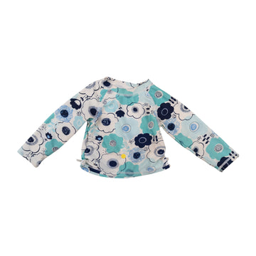 First Impressions sun shirt 12m (aqua floral)
