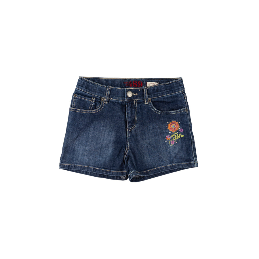 Children's Place denim shorts 14 (embroidered)