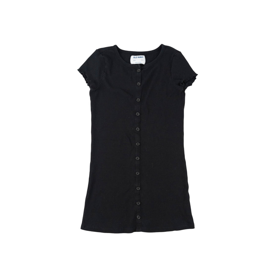 Old Navy dress 6-7 (black ribbed)