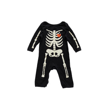 Old Navy skeleton romper 12-18m