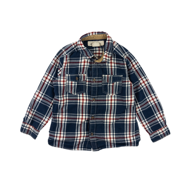 H&M shirt 18-24m (navy/blue/white plaid)
