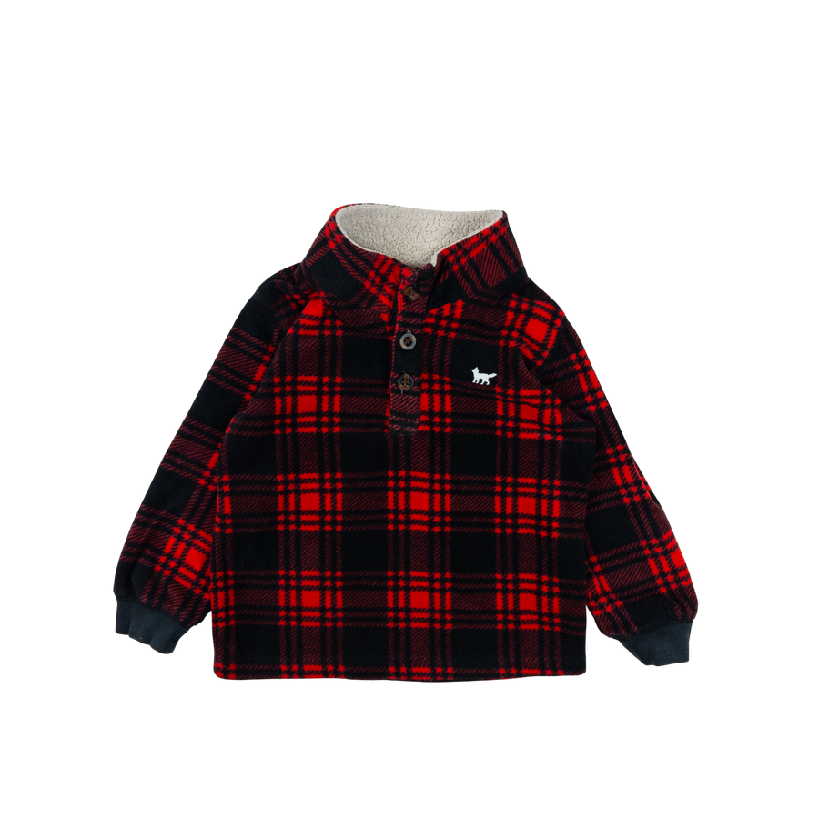 Carter's pullover 24m (red plaid)