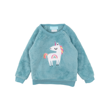 Pekkle sweatshirt 18m (green unicorn)