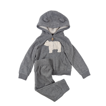 Carter's fleece set 24m (grey bear)