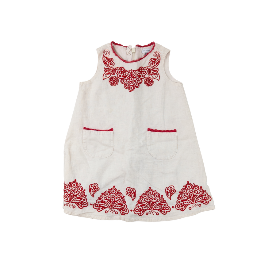 Gap dress 12-18m (linen embroidered)