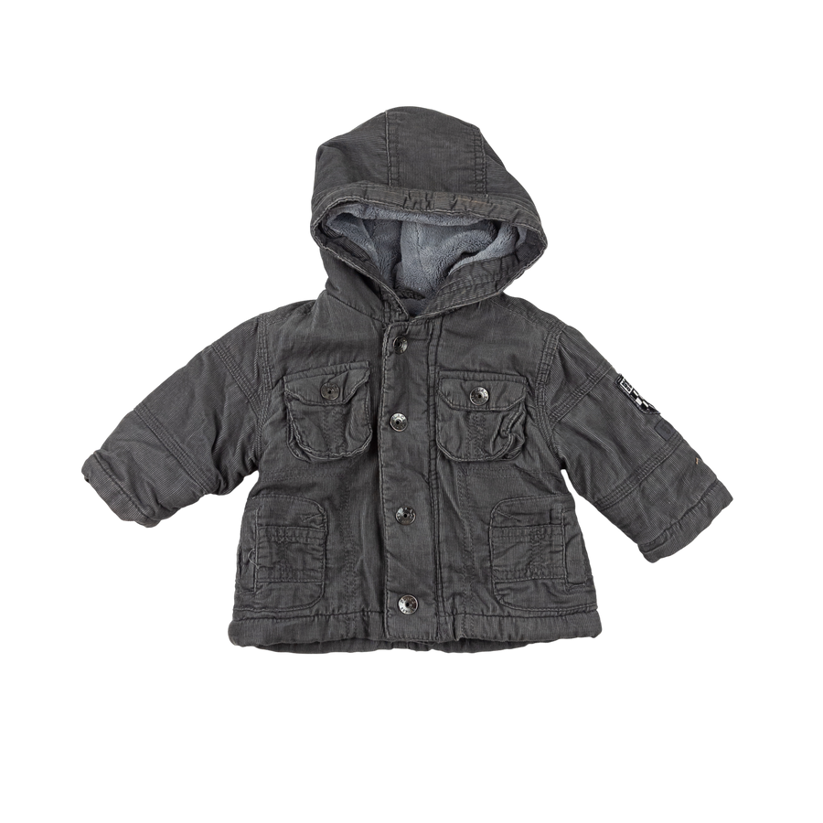 Children's Place jacket 0-6m (grey corduroy)