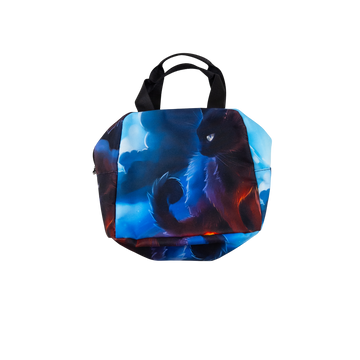 Black cat insulated lunch bag