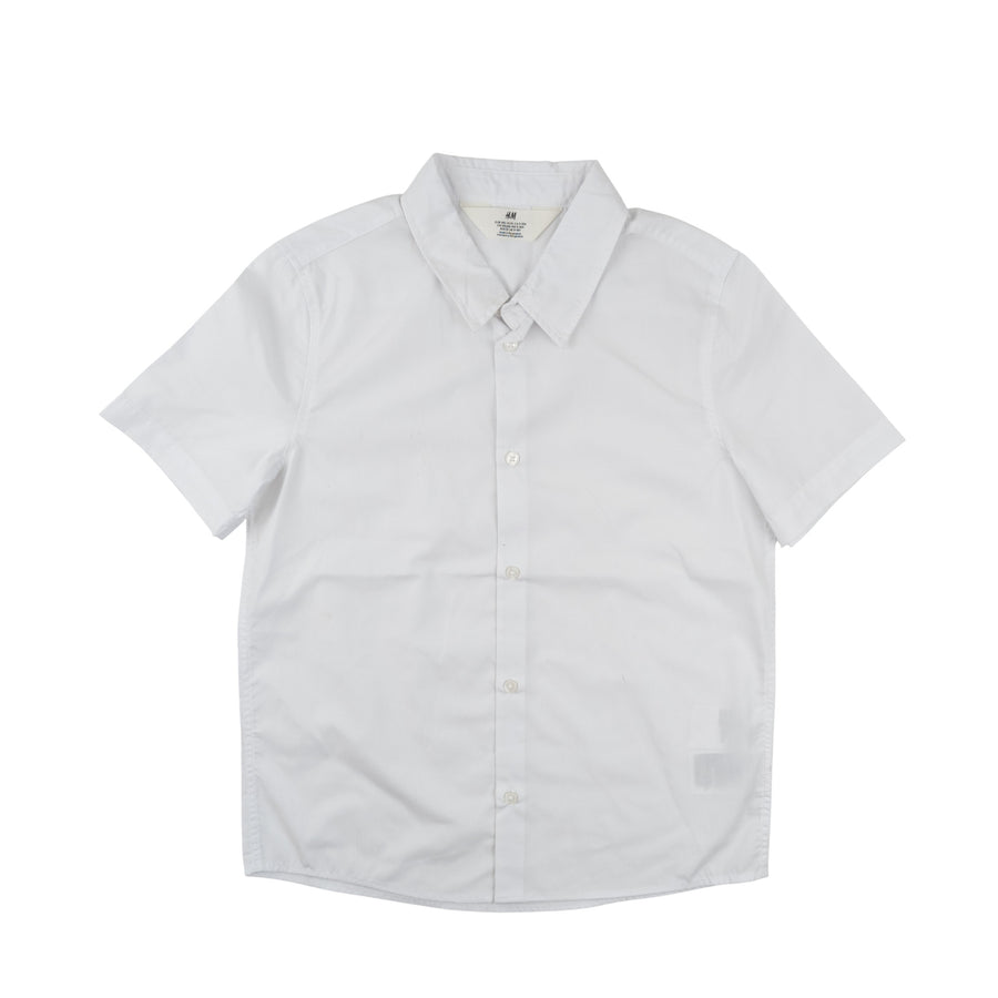 H&M short sleeve shirt 9-10 (white)
