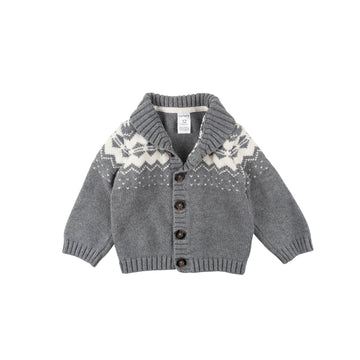 Carter's cardigan 12m (grey/white)