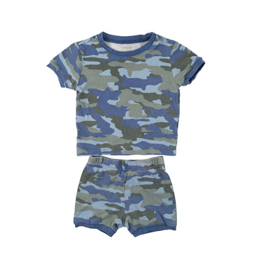 Pekkle shorty pjs 2-3 (blue/green camo)