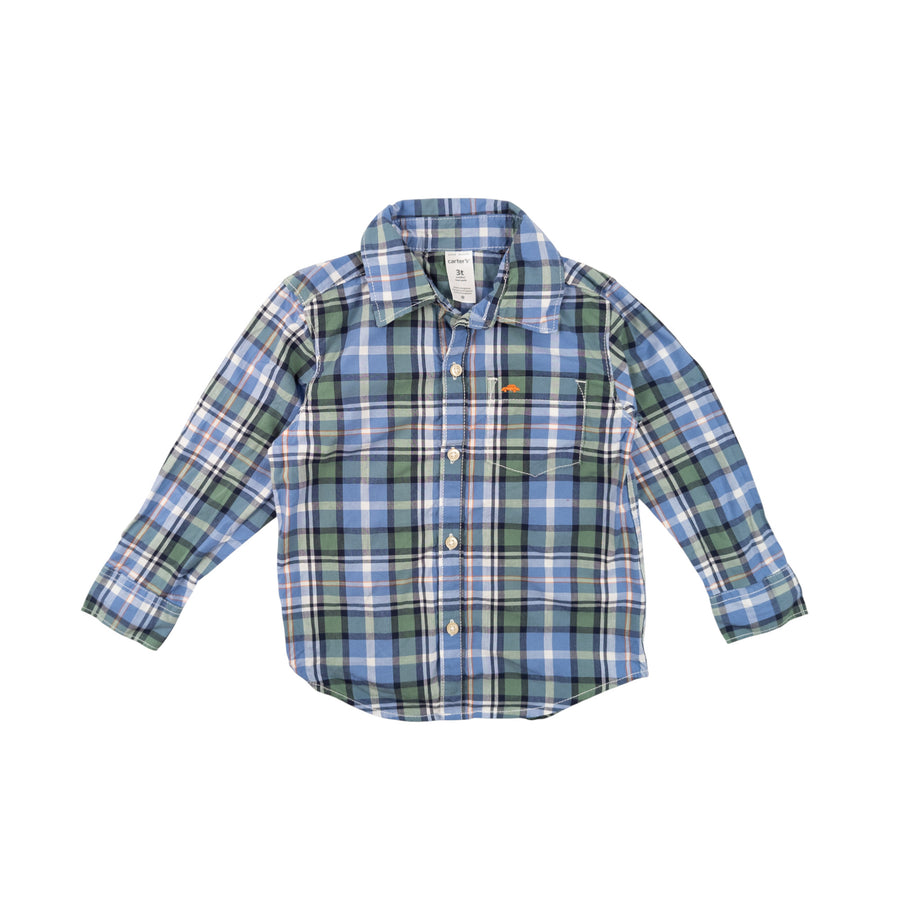 Carter's shirt 3 (blue/green plaid)