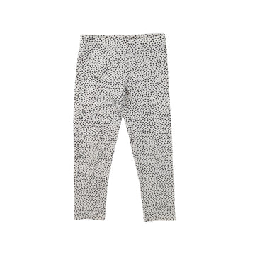 H&M cropped leggings 6-7 (black/white heart)
