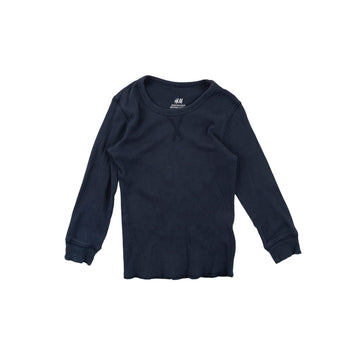 H&M long sleeve 2-4 (navy ribbed)