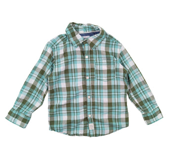 Carter's shirt 3 (tan/blue plaid)