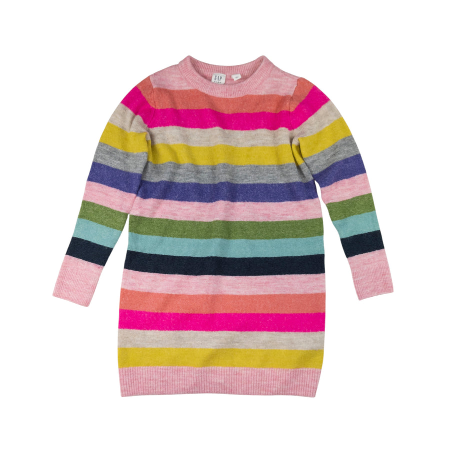 Gap sweater dress 6-7 (rainbow stripe)