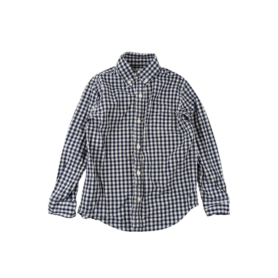 Janie and Jack shirt 5 (navy check)