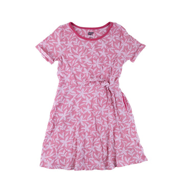 Lands' End dress 10-12 (pink floral)