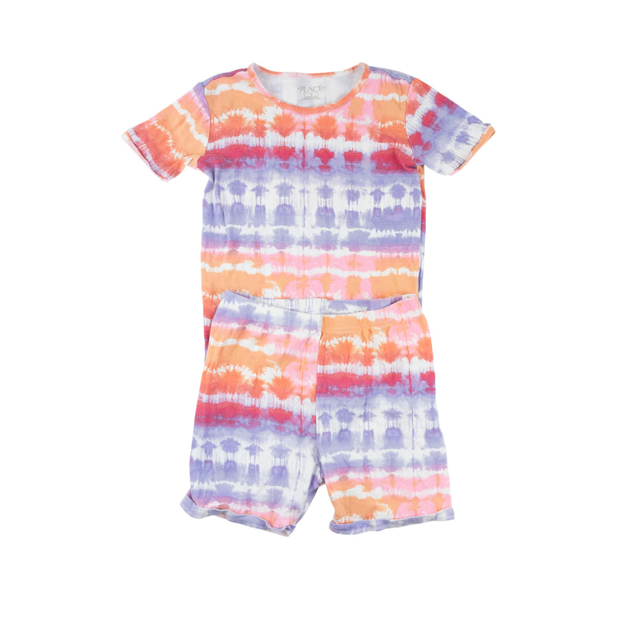 Children's Place shorty pjs 12 (tie dye)