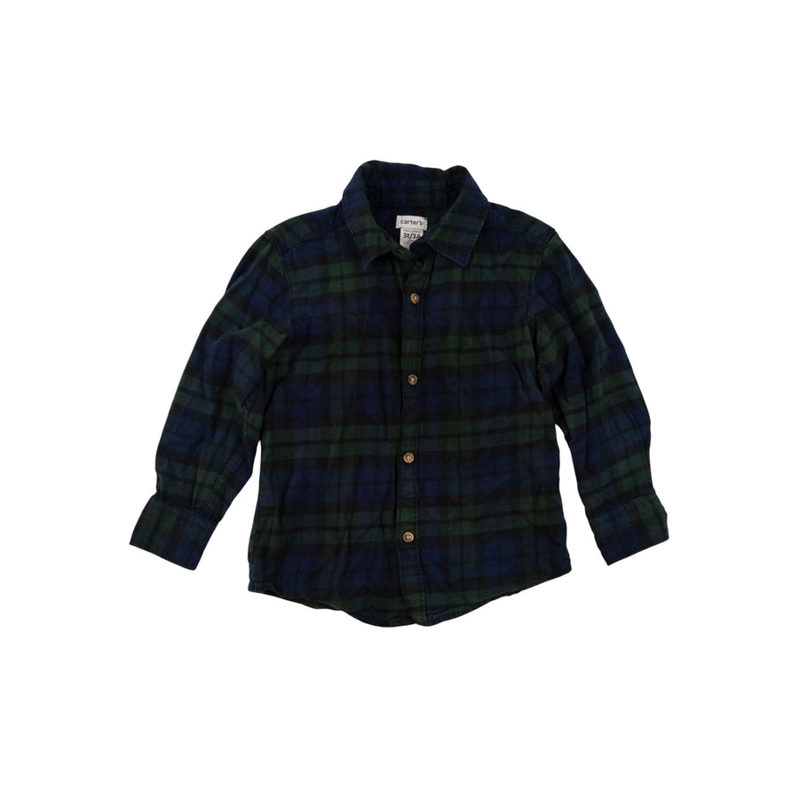 Carter's shirt 3 (navy/green plaid)