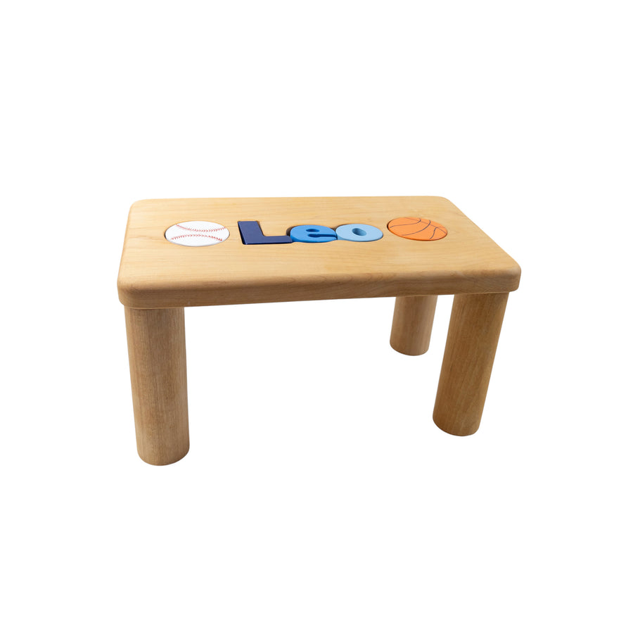 Wooden Puzzle Name bench 