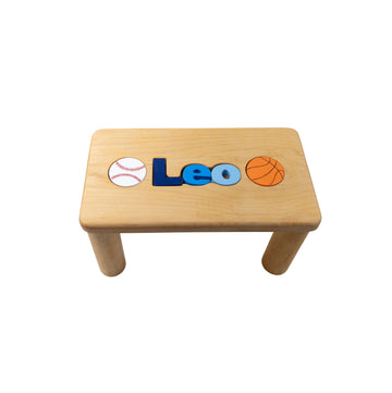 Wooden Puzzle Name bench 