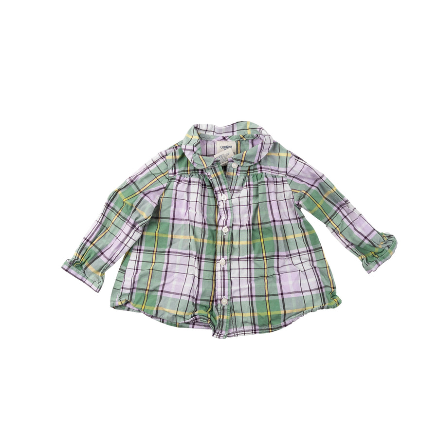 Oshkosh blouse 12m (lilac/green)
