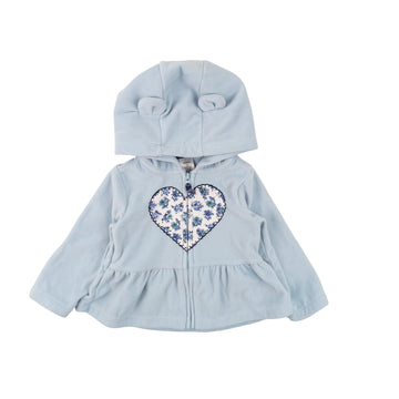 Carter's hoodie 12m (blue heart)