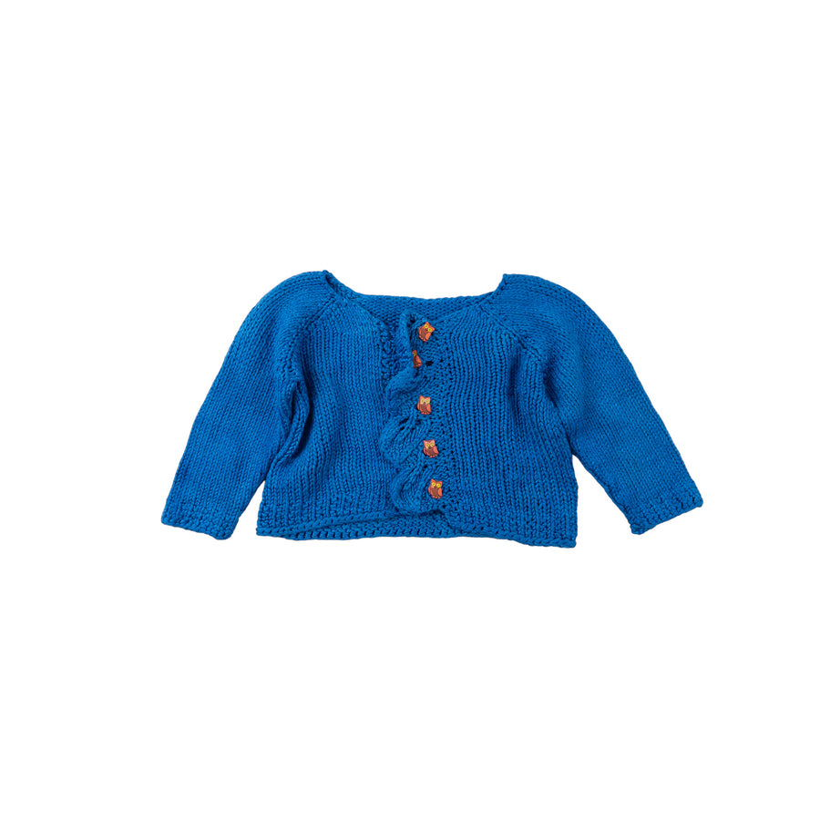 Handmade cardigan 0-3m (owl buttons)