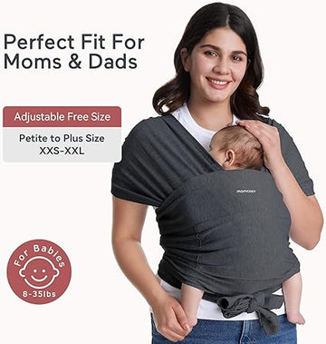Momcozy wrap carrier (dark grey)