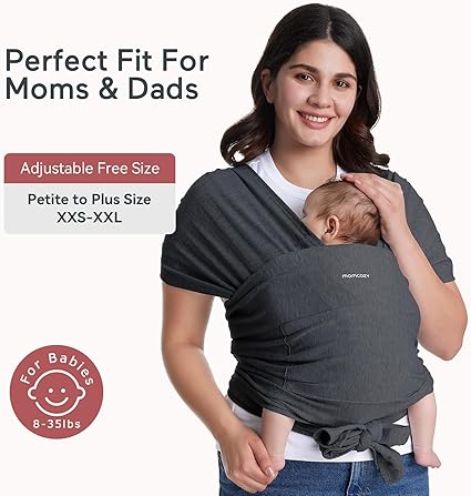 Momcozy wrap carrier (dark grey)