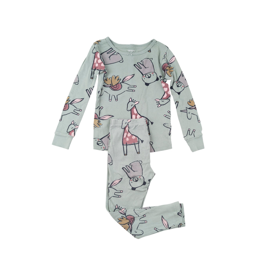 Carter's pjs 4 (giraffe, unicorn)