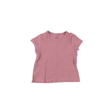H&M t-shirt 2-4 (pink rib)