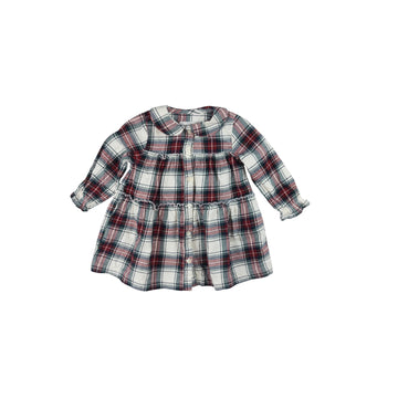 Rise Little Earthling dress 9-12m (plaid)